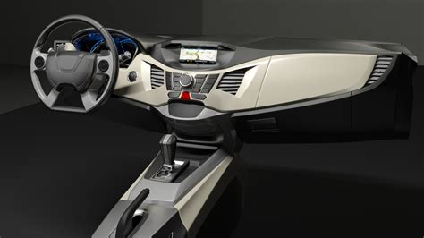 Concept car interior design, modeling and rendering by Sixto del Rosario at Coroflot.com