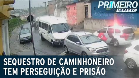 Roubo E Sequestro De Caminh O Terminam Em Persegui O Batida E Pris O