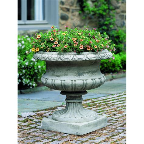 Lanciano Urn Traditional Cast Stone Planter Kinsey Garden Decor