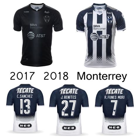 2017 2018 Rayados Monterrey Jersey 17 18 Home Away Soccer Jerseys Top ...