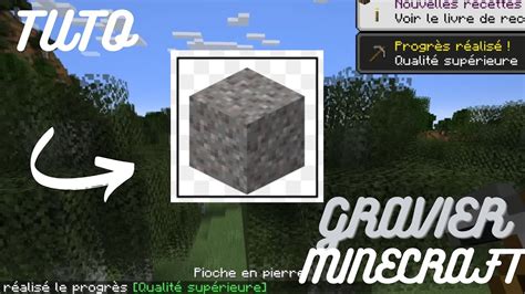 TUTO COMMENT TROUVER DU GRAVIER SUR MINECRAFT FACILEMENT TUTO DEBUTANT