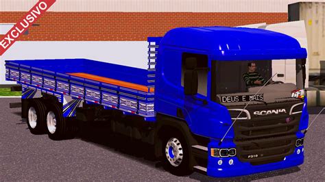 Skin Scania P Azul Do Gfm Qualificada Exclusivo Skins Games Truck