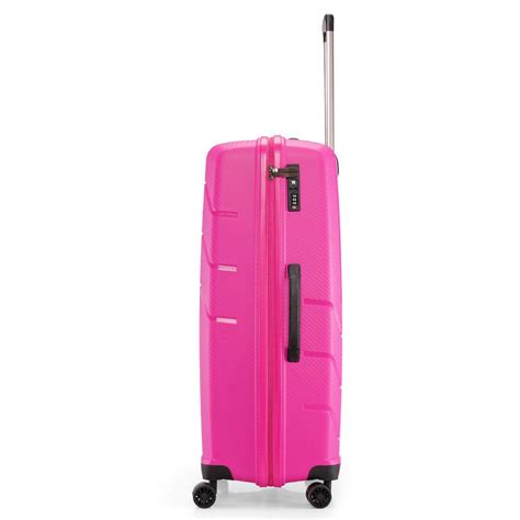 Swiss Brand Matterhorn Rose Pink Color PU Hard 29 Inch Luggage L Buy