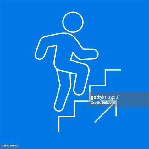 Stick Figure Walking Up Stairs High Res Illustrations Getty Images