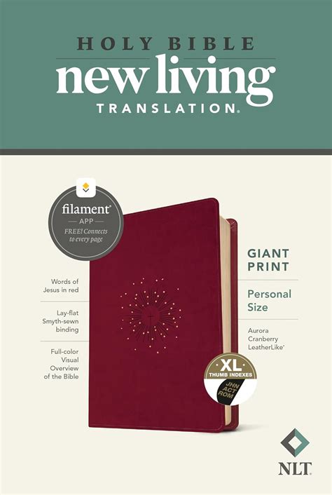 Nlt Personal Size Giant Print Bible Filament Enabled Edition Red