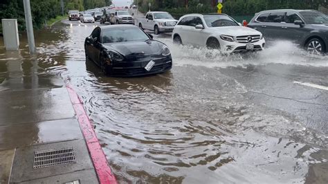 Beverly Hills Flooding Porsche Is No Match For Flooded Street Youtube