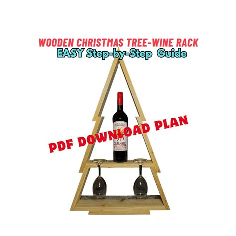 Wooden Christmas Tree Wine Rack Woodworking Plan Easy Step By Step