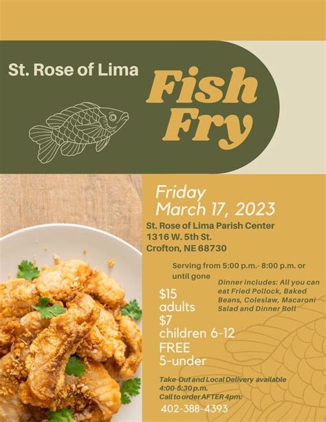 St Rose Of Lima Fish Fry St Rose Of Lima Parish Crofton 17 March