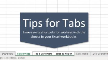 Shortcuts For Working With Worksheet Tabs In Excel Excel Campus