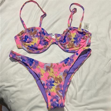 Swim Colorful Floral Bikini Set Poshmark