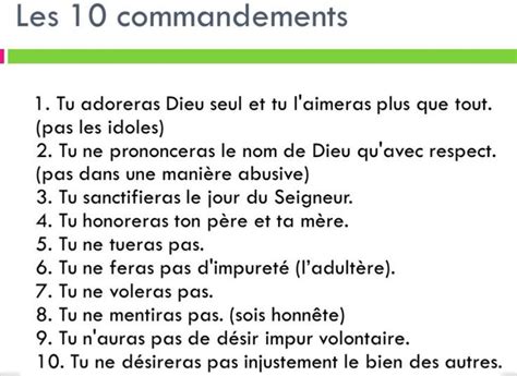 Les 10 Commandements Les 10 Commandements Les Noms De Dieu Paroles