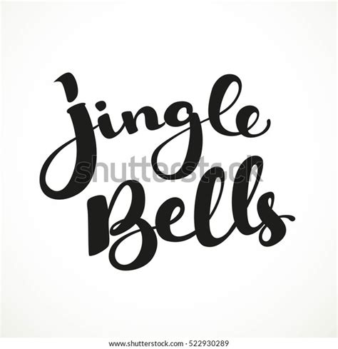 Jingle Bells Black Calligraphic Inscription On Stock Vector Royalty