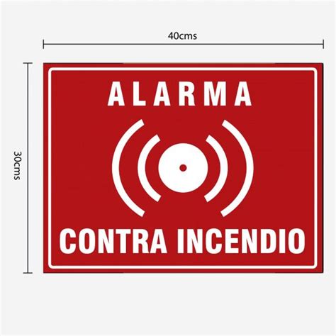 Letrero En Coroplast De 3 Mm De Espesor 30 X 40 Cms Alarma Contra