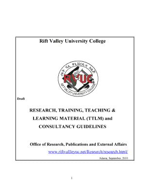 Rift Valley University Tvet Program - Fill and Sign Printable Template Online