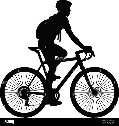 A Male Bicyclist Riding A Bicycle Isolated Against White Background