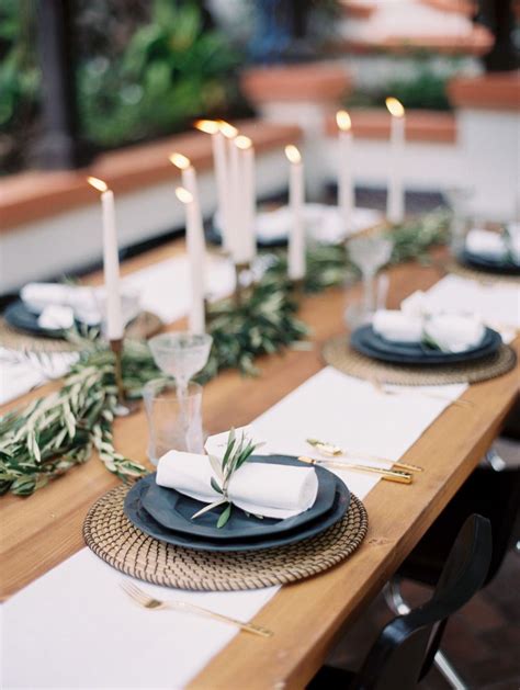 Romantic Minimalism Wedding Inspiration Table Runners Wedding