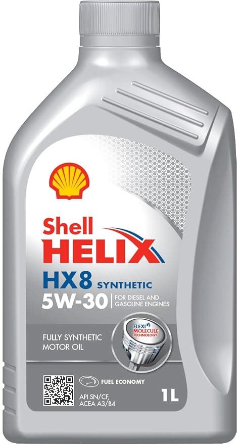 Shell Helix Hx8 5w 30 Api Sn Fully Synthetic Engine Oil For Cars 1 L Car And Motorbike