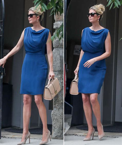 Ivanka Trump Flashes Her Pins In Silky Blue Dress In Washington Dc