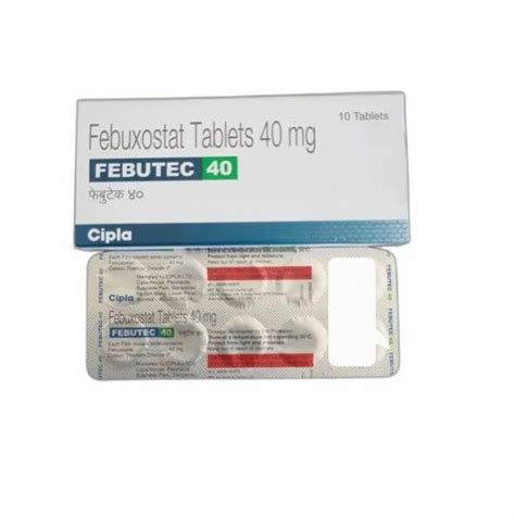 Febutec 40 Febuxostat 40mg Tablet At Rs 625 Surat Id 2850739885362