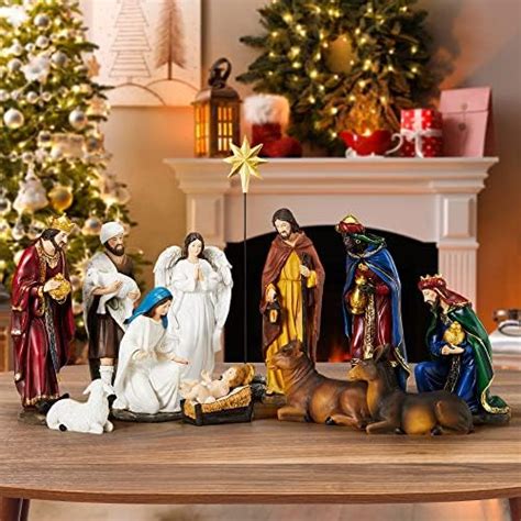 Amazon TOETOL Nativity Sets For Christmas Indoor Set Of 13 Pieces