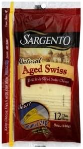 Sargento Natural Deli Style Sliced Aged Swiss Cheese Ea