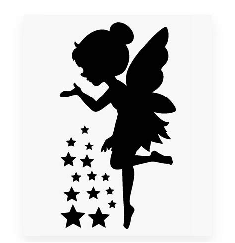 Fairy Stardust Vinyl Decal Sticker Black Etsy Fairy Stencil Fairy