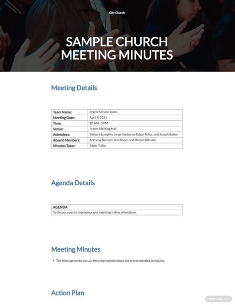 Church Meeting Minutes Templates in Word - FREE Download | Template.net