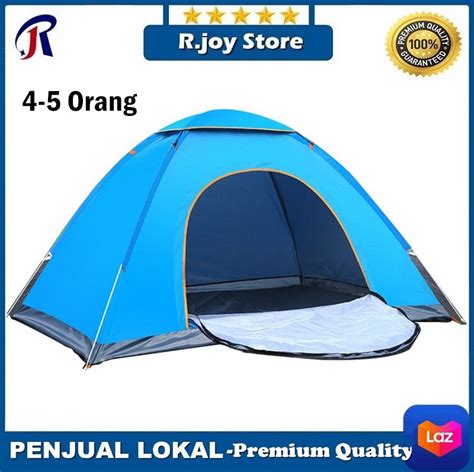 Tenda Camping Kemah Otomatis 2 3 Orang Lipat Portable Waterproof Anti