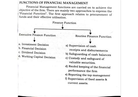 Financial Management Lecture Notes 1 B Finance And Taxition