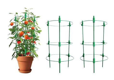 HTWNK Adjustable Tomato Plant Support Cages 2 Pack 36 Inch Tomato