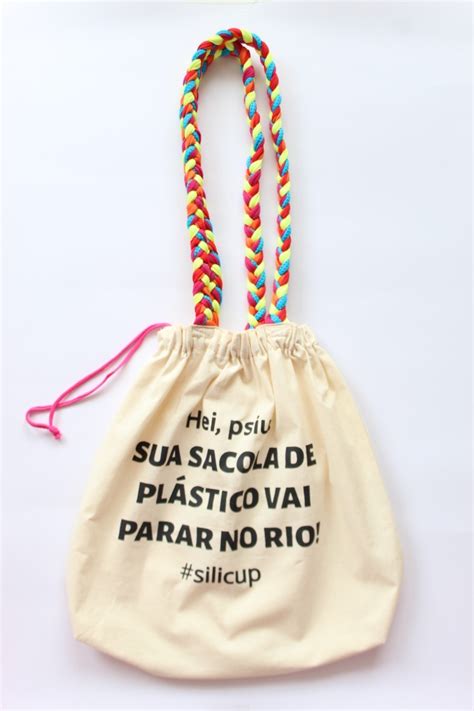 Ecobag Algodão Cru Resíduo Textil Waking Eco Mude sua Mentalidade