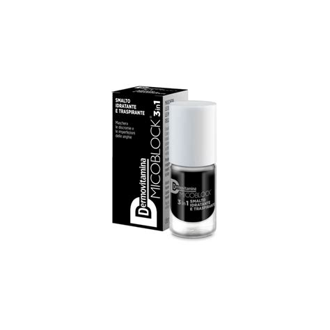 Dermovitamina Micoblock 3In1 Smalto Idratante E Traspirante Nero 5 Ml