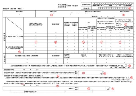 36協定の実際の記入例ご紹介｜36協定の記入上の注意点｜社労士業務のご案内｜社会保険労務士法人スマイング