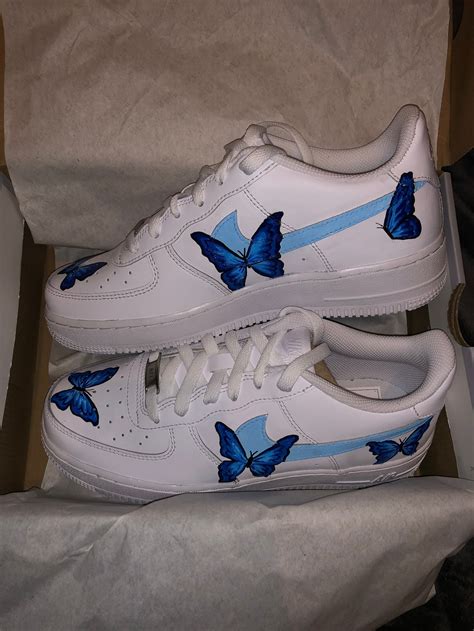 Nike Air Force 1 Custom Butterfly Etsy