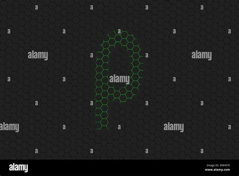 Panneau Rho Lettre Rho Symbole De L Alphabet Grec Hexagone Vert