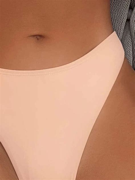 Brzoskwiniowy Komplet Bikini M Shein Supelo Markowa Odzie Online