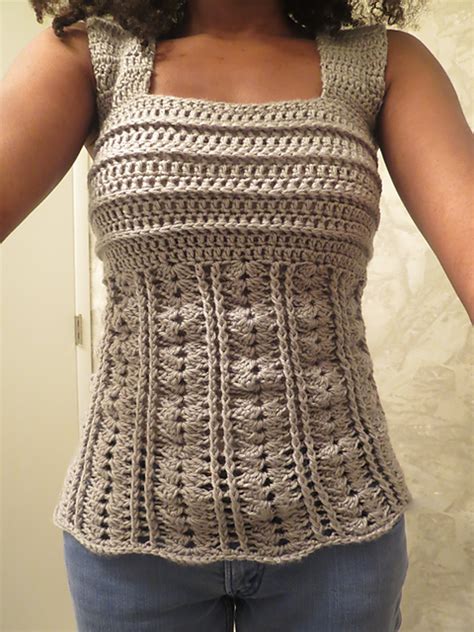 Ravelry Wide Strap Tank Top Pattern By Maz Kwok Crochet Tank Tops