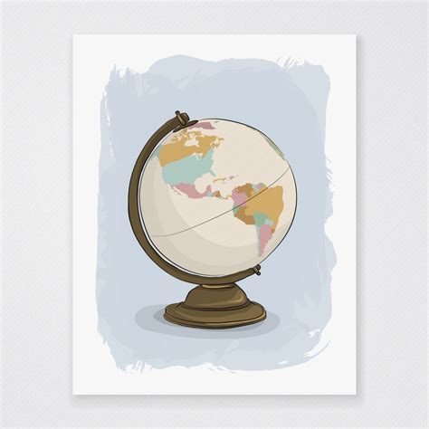 World Globe Art Print