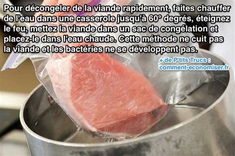 LAstuce Pour Décongeler de la Viande Rapidement