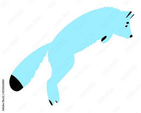 arctic fox jumping vector symbol Stock Vector | Adobe Stock