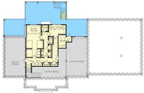 Mountain Craftsman Plan With Rv Garage And Walkout Basement Ge