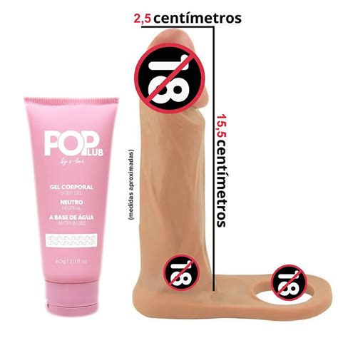 KIT SEX SHOP Anel Companheiro Penis de Borracha Dupla Penetração