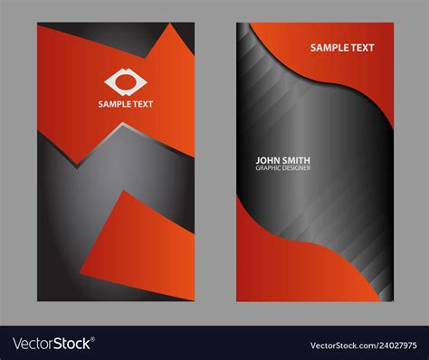 Black and red business card Royalty Free Vector Image