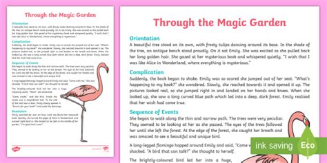 Through The Magic Garden Narrative Writing Sample Australia