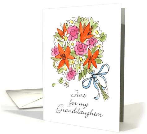 Bouquet - Granddaughter Wedding Congratulations card (1370878)