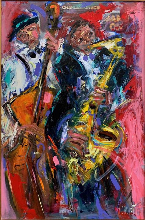 Jazz Men Painting by Michel Calvet | Saatchi Art