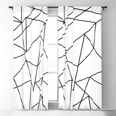 Simple Modern Black And White Geometric Pattern Blackout Window