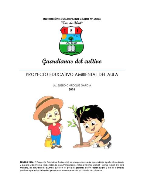 2018 Proyecto Educativo Ambiental Pdf Educación Avanzada