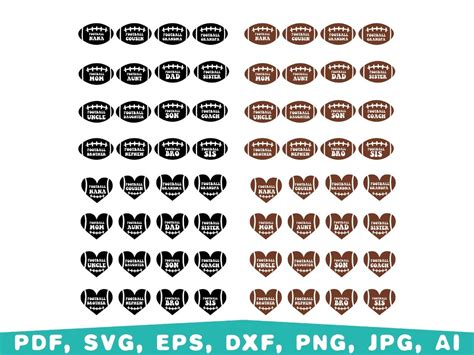 Football Svg Bundle Football Laces Svg Football Mom Svg Etsy