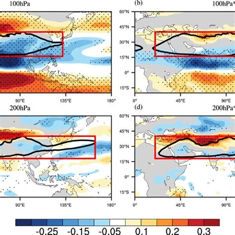 The Climatology Of Vorticity At Hpa A B And Hpa C D Over